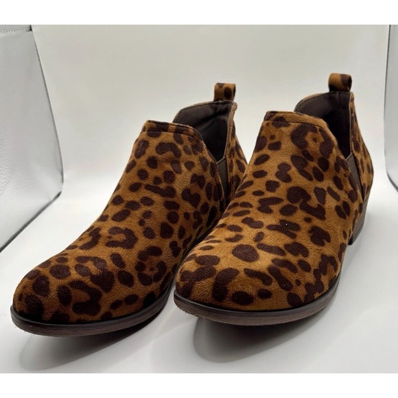 Pierre Dumas Kenzie 2 Leopard Print Slip On Ankle Boots Womens New in Box Boho - Picture 2 of 16